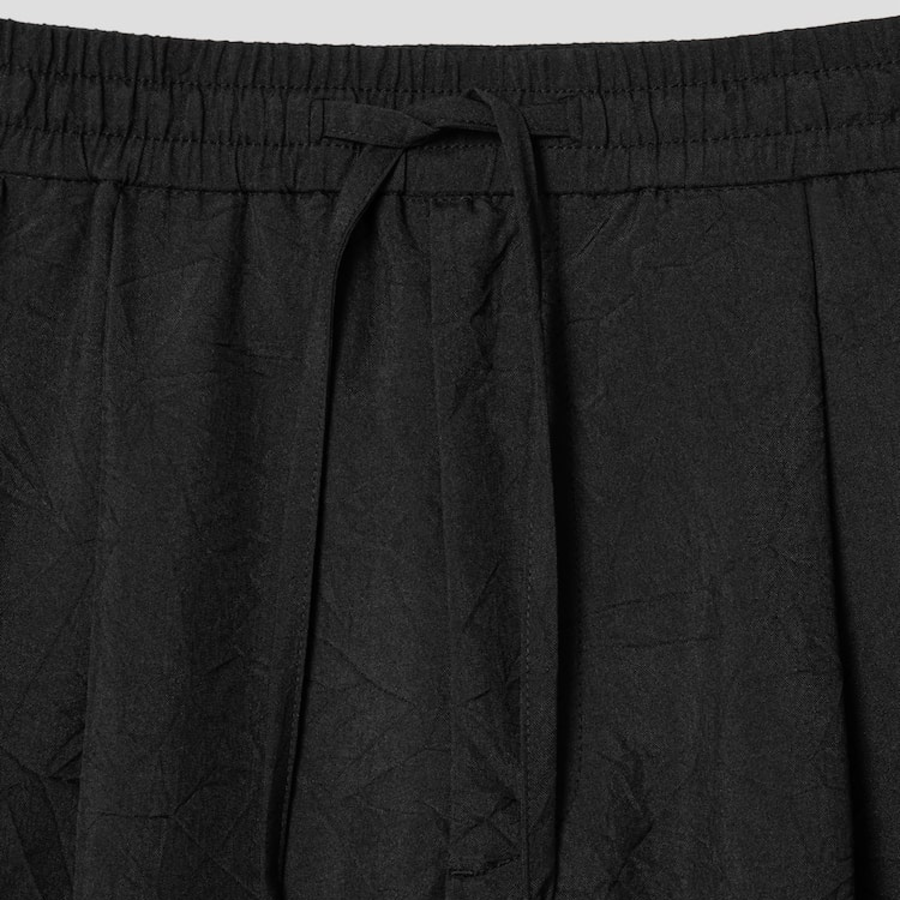 JUUN.J [CORE] Wrinkled Poly-Wool Easy Pants – Black