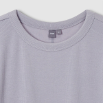 JAJU Ribbed Crop Short Sleeve T-Shirt – Light Grey