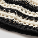 8 seconds Summer Knit Stripe Bucket Hat — Ivory