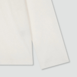 JAJU Cotton Mock Neck Long Sleeve T-Shirt – Ivory