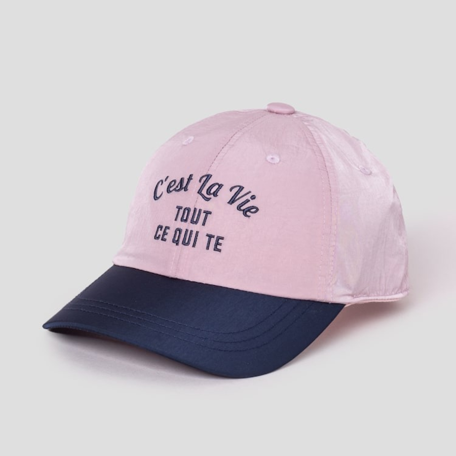 8 seconds Nylon Contrast Ball Cap — Light Pink