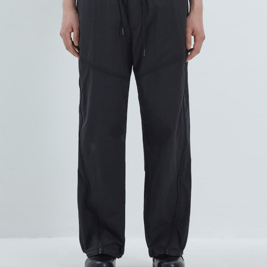 JUUN.J Nylon Flare Full-Zip Pants – Black
