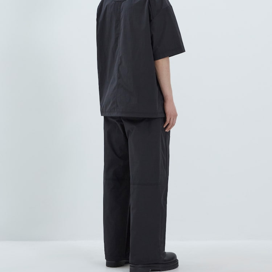 JUUN.J Nylon Flare Full-Zip Pants – Black