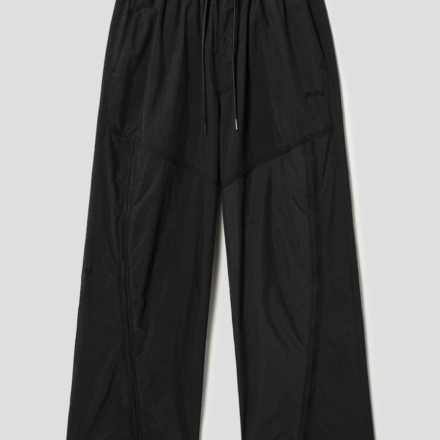 JUUN.J Nylon Flare Full-Zip Pants – Black