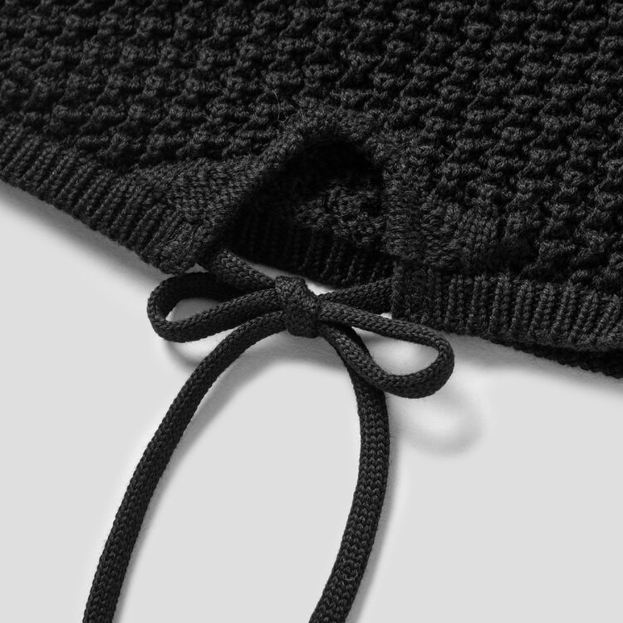 8 seconds Crochet Beanie — Black