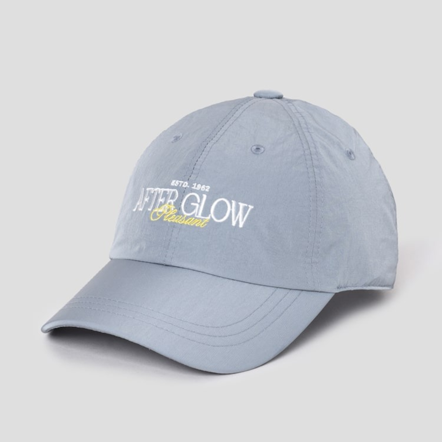 8 seconds Nylon Glow Lettering Ball Cap — Light Blue