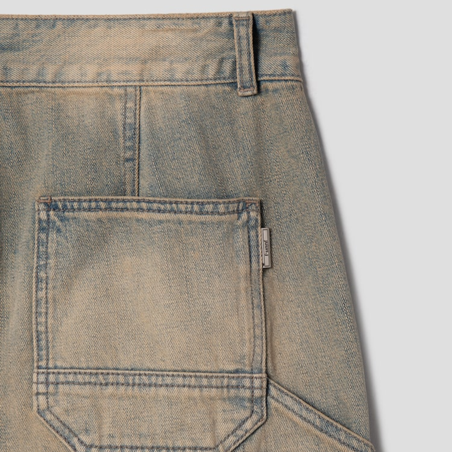 JUUN.J Denim Curved Pants – Blue