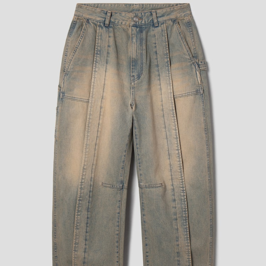 JUUN.J Denim Curved Pants – Blue