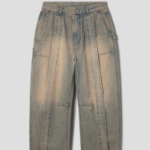 JUUN.J Denim Curved Pants – Blue