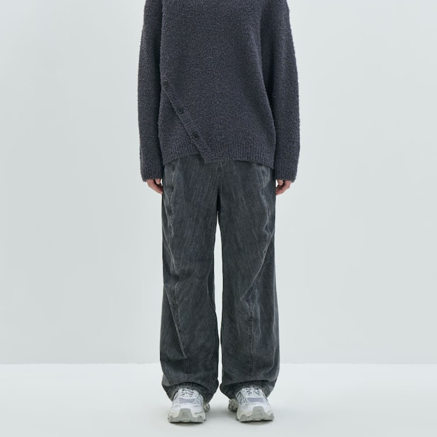 JUUN.J Denim Front Seam Pants – Grey