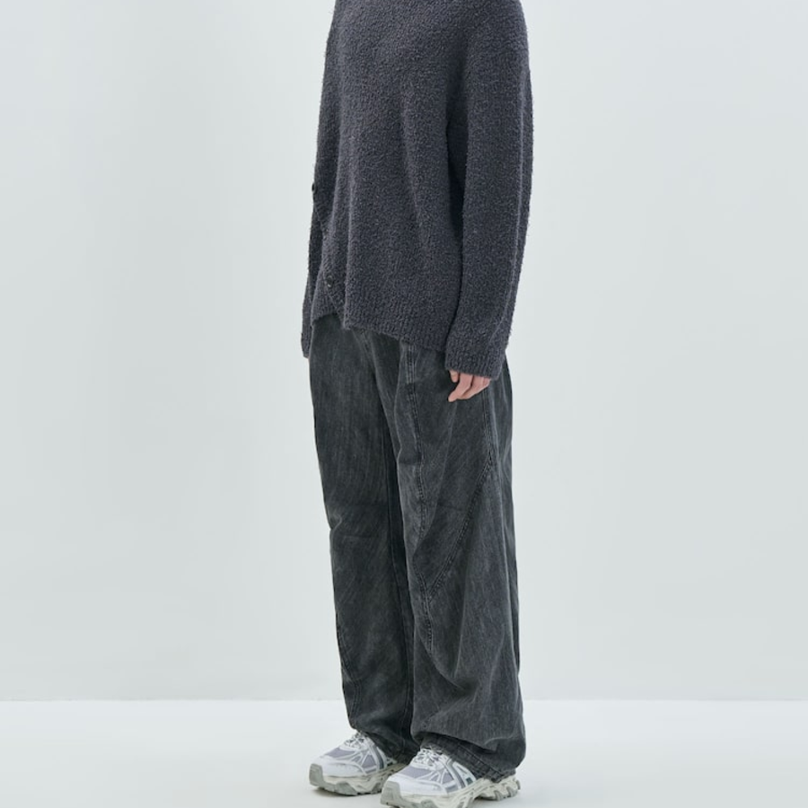 JUUN.J Denim Front Seam Pants – Grey