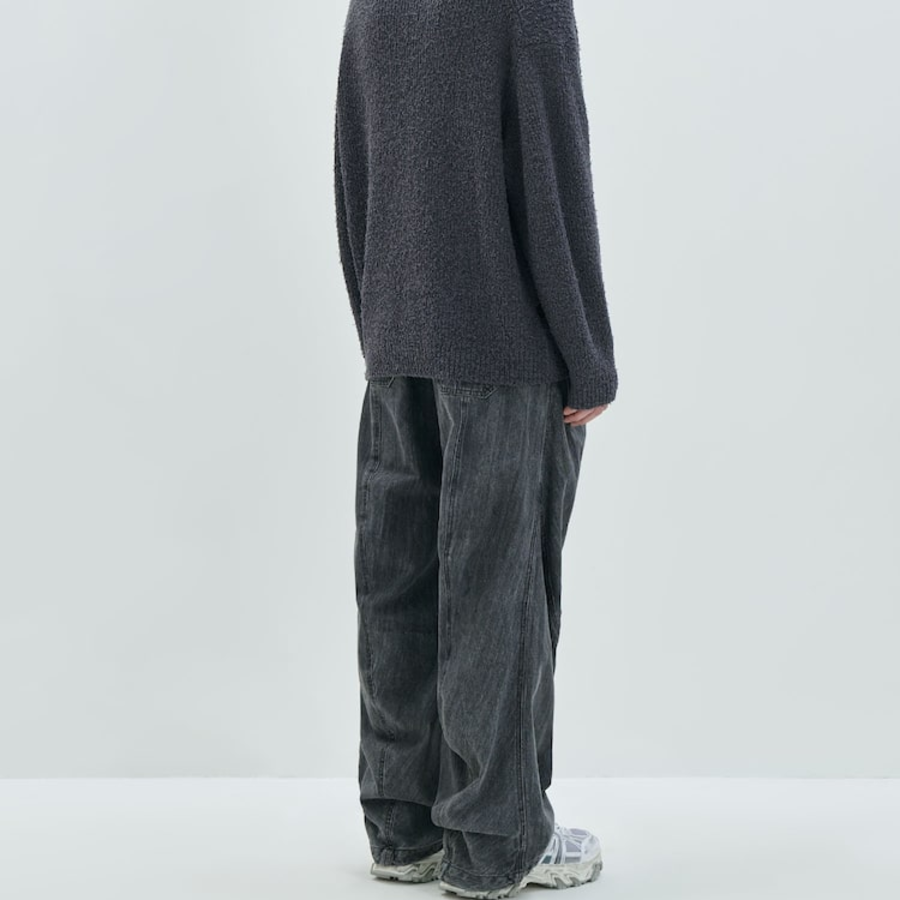 JUUN.J Denim Front Seam Pants – Grey