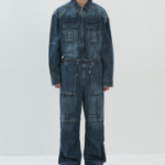 JUUN.J Velvet Denim Combination Jumpsuit – Blue