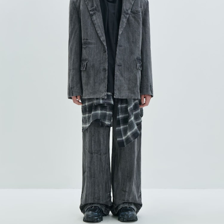 JUUN.J Denim Wide Pants – Grey