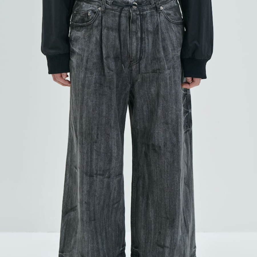 JUUN.J Denim Wide Pants – Grey