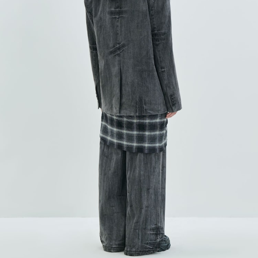 JUUN.J Denim Wide Pants – Grey