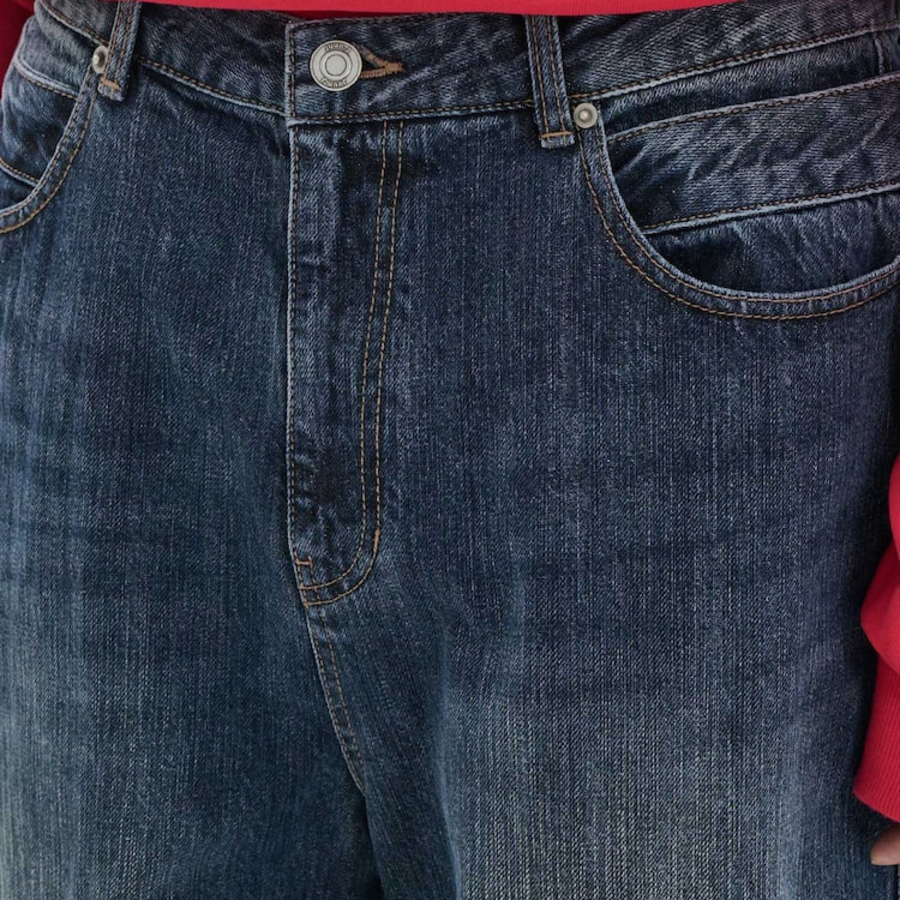 JUUN.J Denim Double Waist Pants – Blue