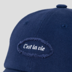 8 seconds Raw-Edge Wappen Ball Cap — Navy