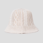 8 seconds Knit Cable Bucket Hat — Ivory