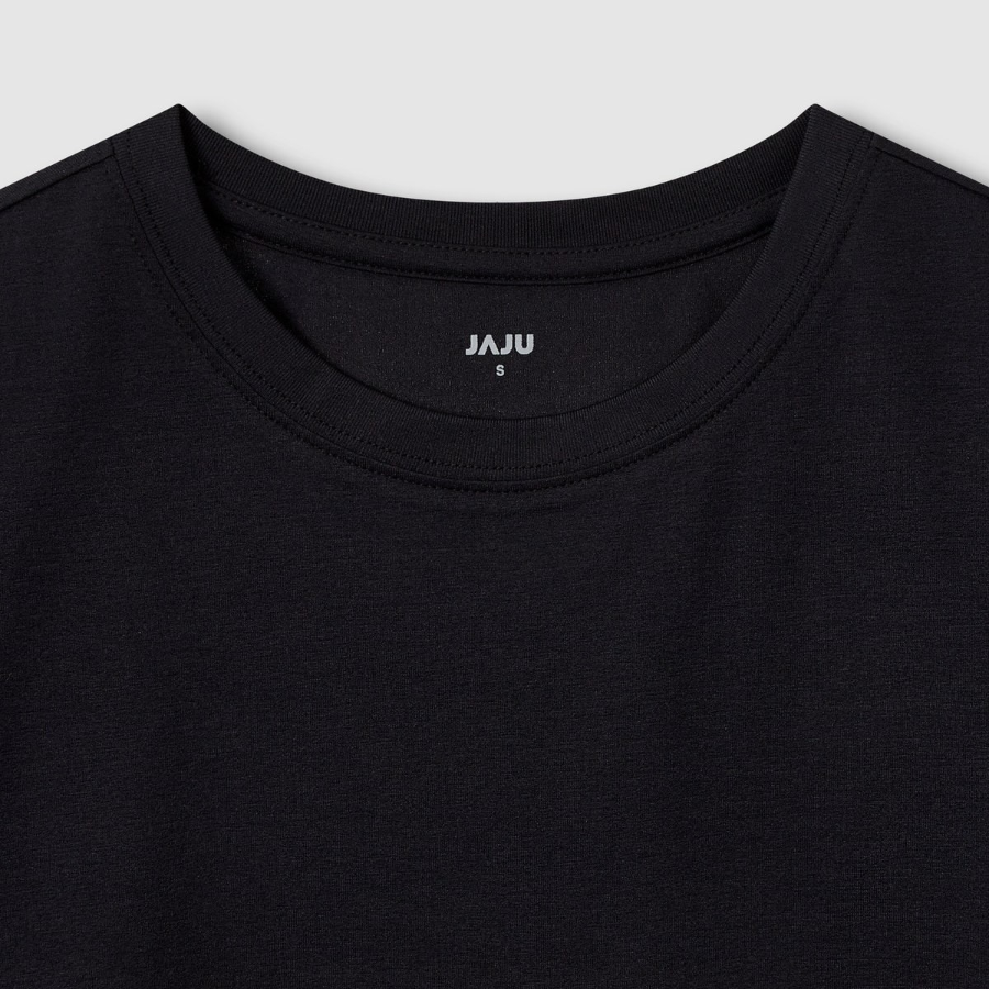 JAJU Sorona Crop Short Sleeve T-Shirt – Black