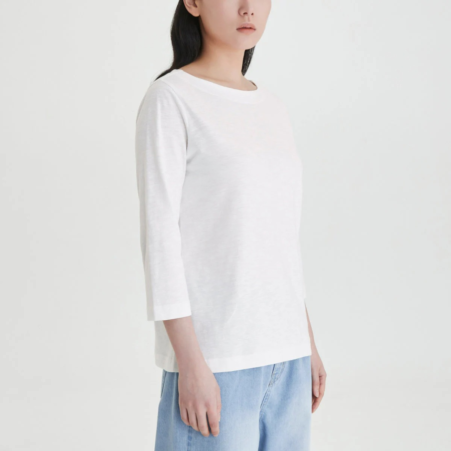 JAJU Slub 7bu T-Shirt – White