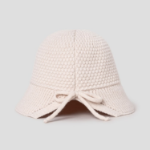 8 seconds Knit Cable Bonnet Hat — Ivory
