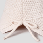 8 seconds Knit Cable Bonnet Hat — Ivory