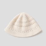 8 seconds Summer Knit Openwork Bucket Hat — Ivory
