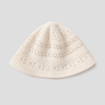 8 seconds Summer Knit Openwork Bucket Hat — Ivory