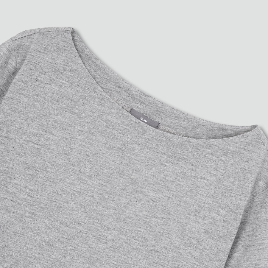 JAJU Slub 7bu T-Shirt – Melange Grey