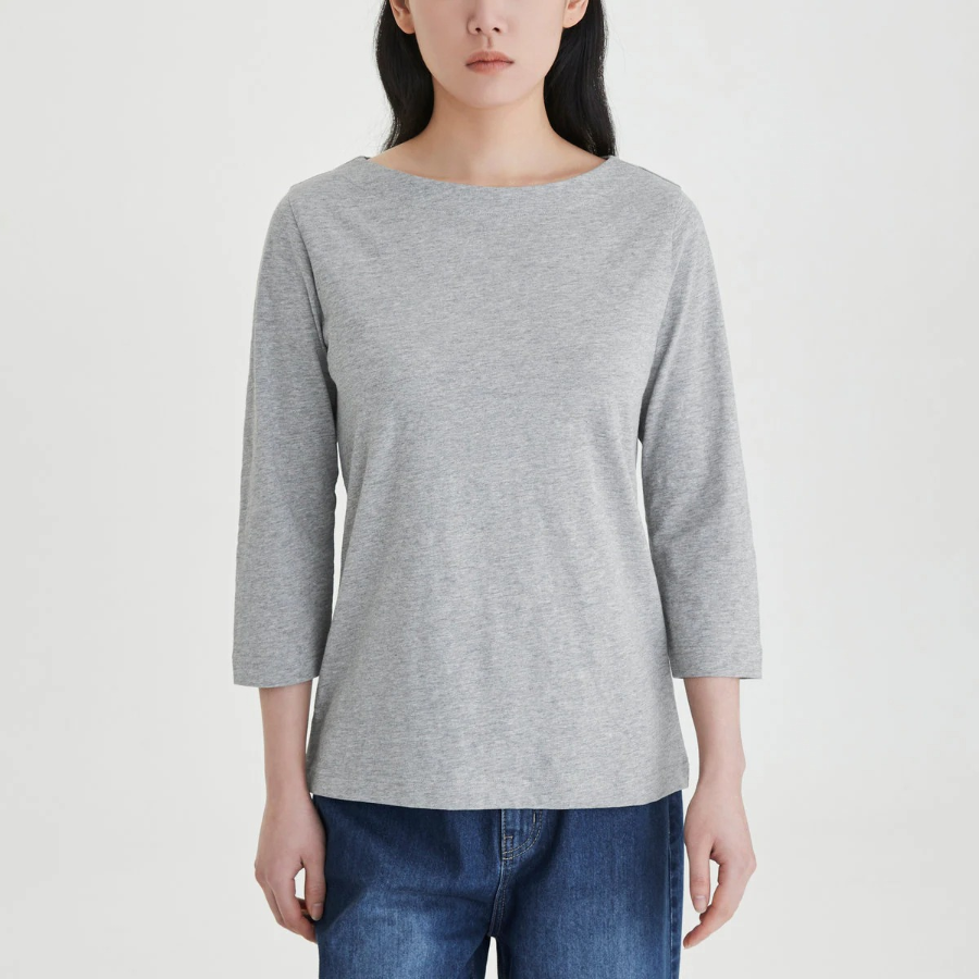 JAJU Slub 7bu T-Shirt – Melange Grey