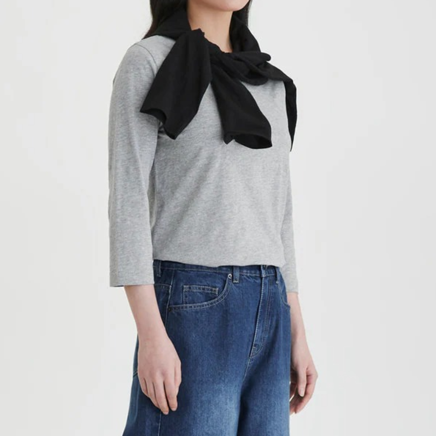 JAJU Slub 7bu T-Shirt – Melange Grey