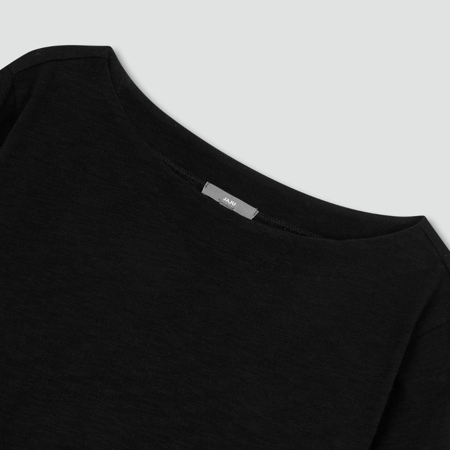 JAJU Slub 7bu T-Shirt – Black