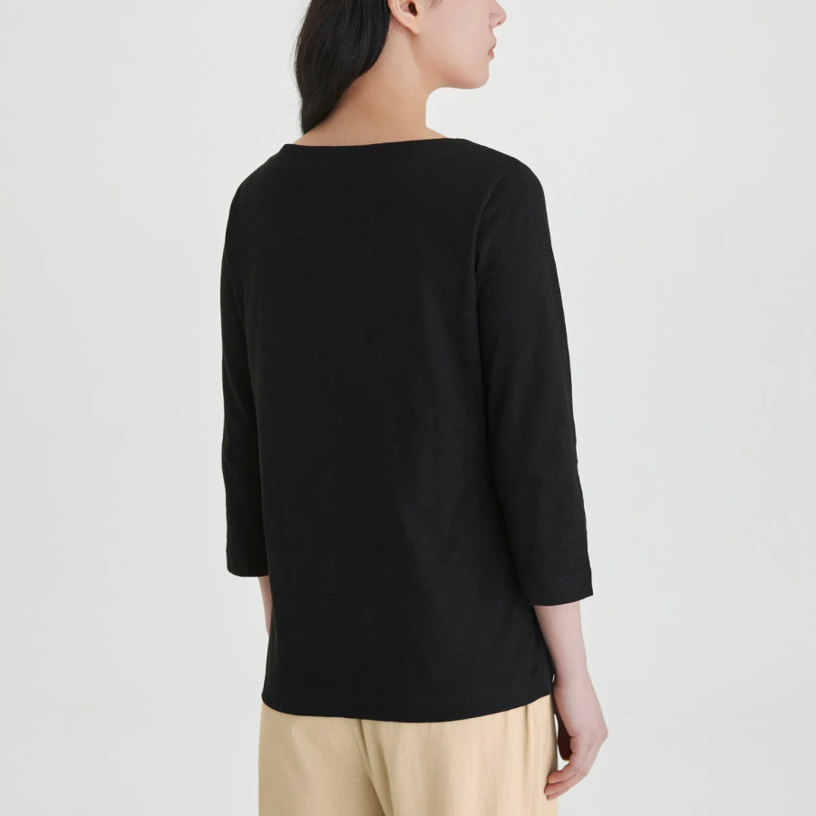 JAJU Slub 7bu T-Shirt – Black