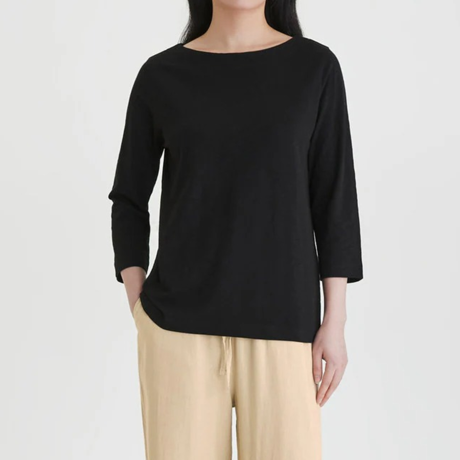 JAJU Slub 7bu T-Shirt – Black