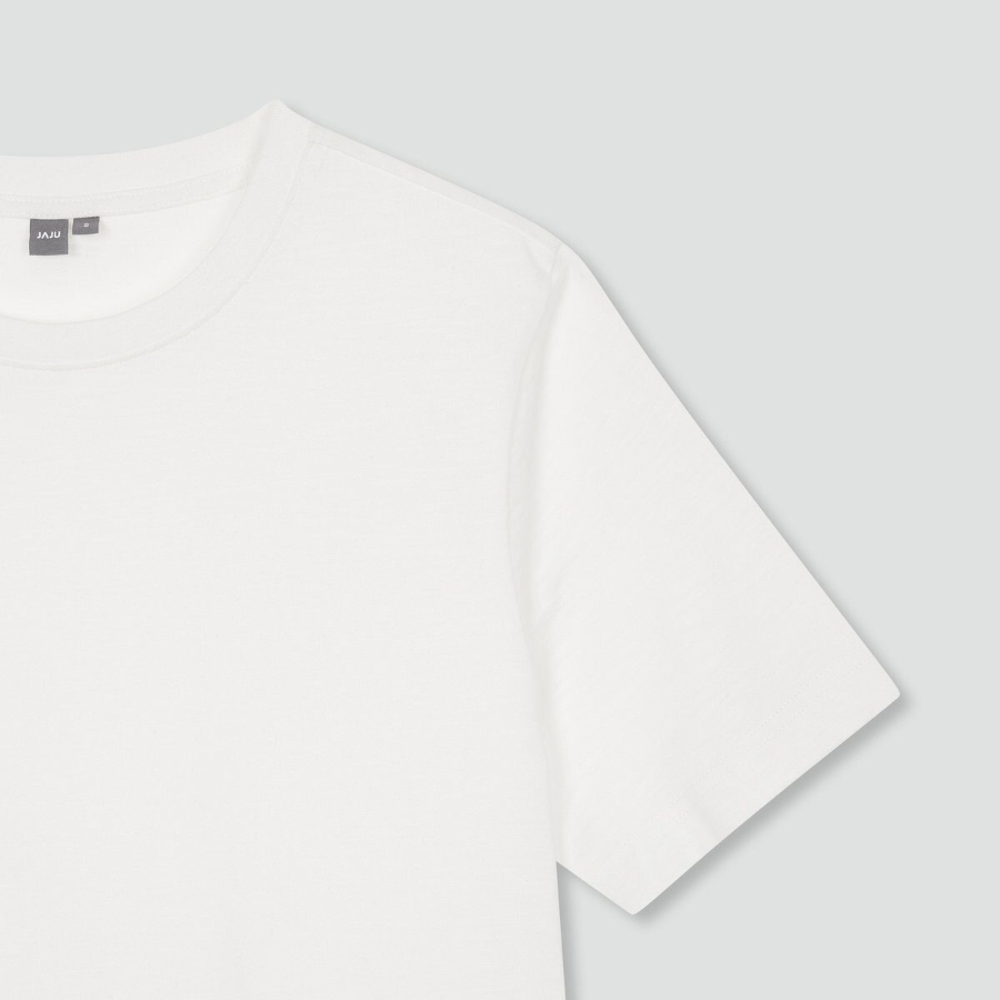 JAJU Slub Short Sleeve T-Shirt – White