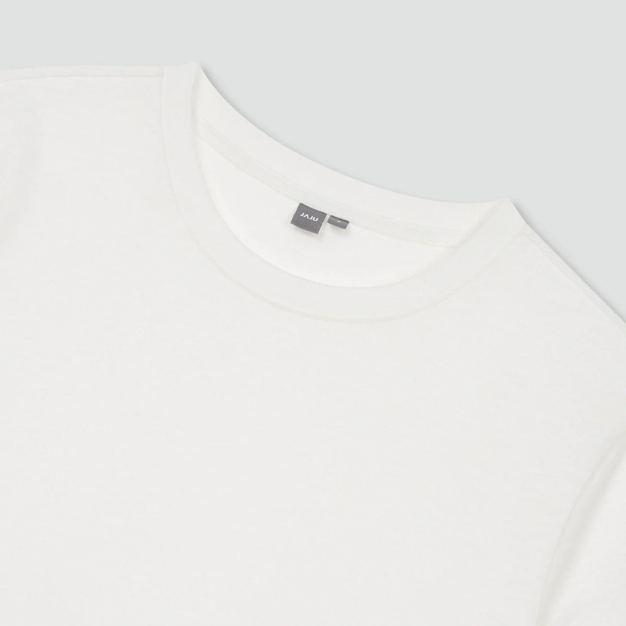 JAJU Slub Short Sleeve T-Shirt – White