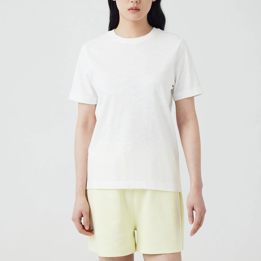 JAJU Slub Short Sleeve T-Shirt – White