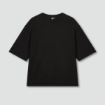 JAJU Smart Cotton Loose Fit 5bu T-Shirt – Black