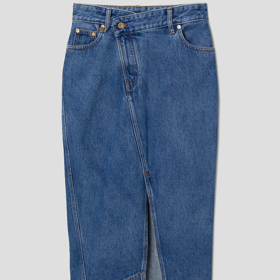 JACQUEMUS La Jupe De-Nîmes — Blue/Tabac