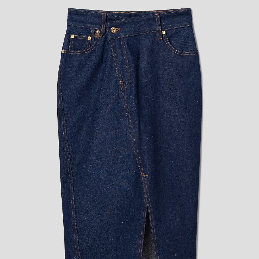 JACQUEMUS La Jupe De-Nîmes — Navy/Tabac