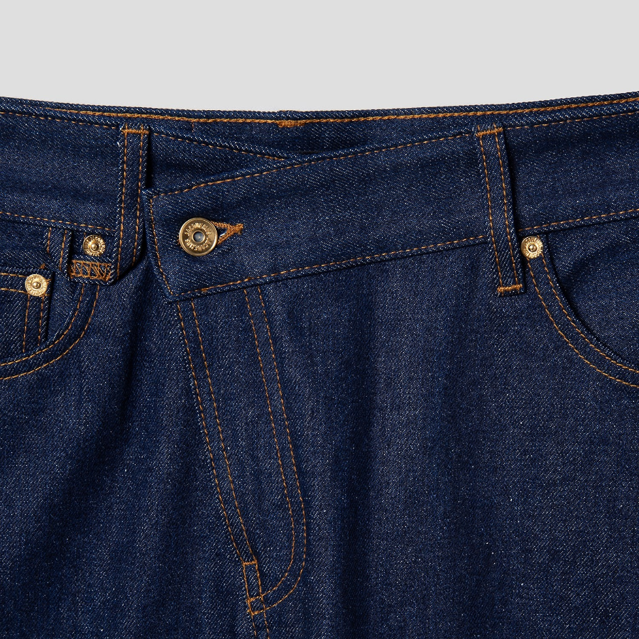 JACQUEMUS La Jupe De-Nîmes — Navy/Tabac