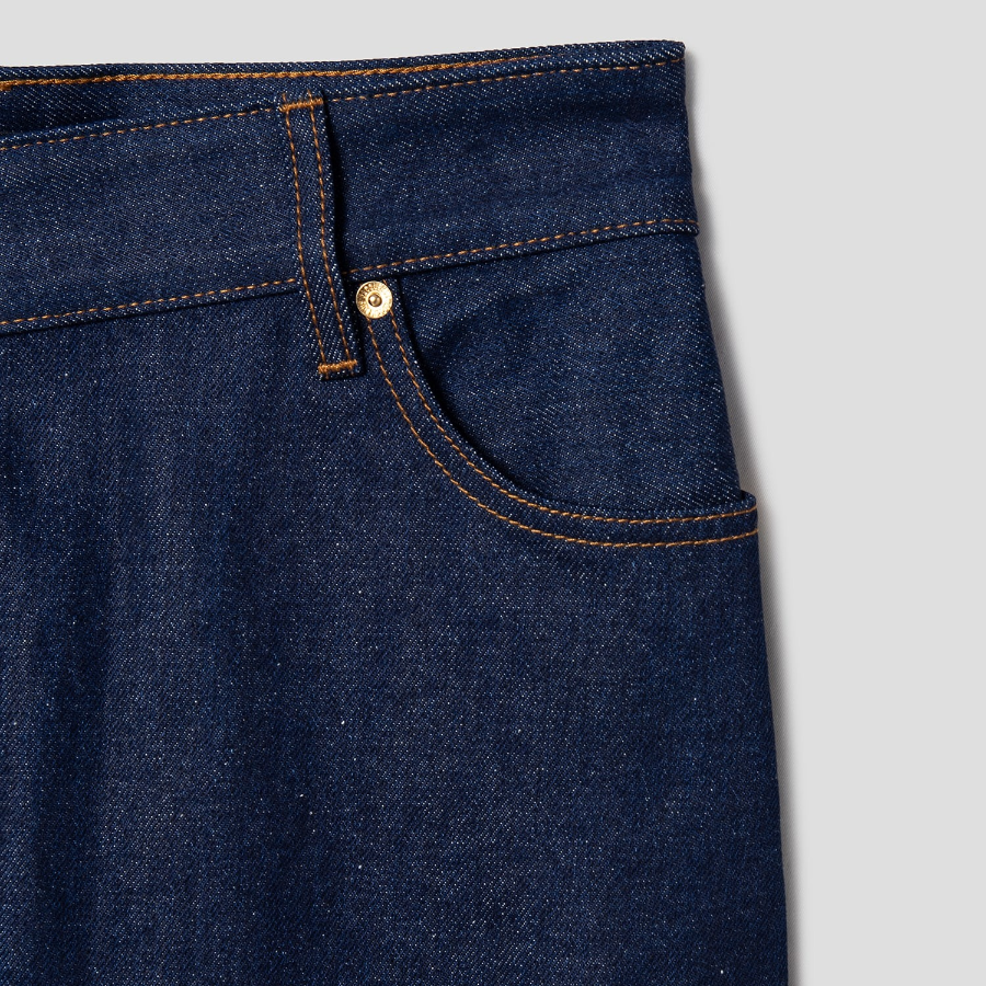 JACQUEMUS La Jupe De-Nîmes — Navy/Tabac