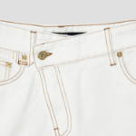 JACQUEMUS La Mini Jupe De-Nîmes — Off-White/Tabac