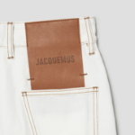 JACQUEMUS La Mini Jupe De-Nîmes — Off-White/Tabac