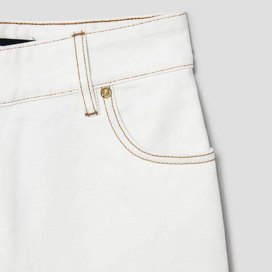 JACQUEMUS La Mini Jupe De-Nîmes — Off-White/Tabac