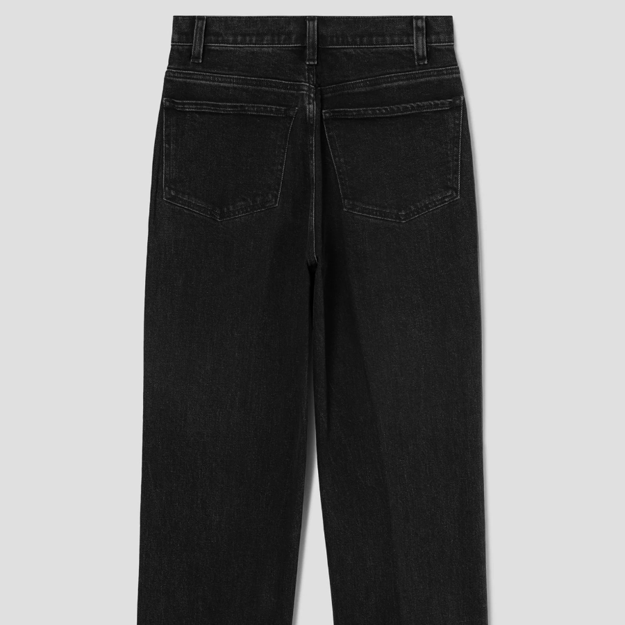 Theory Women New Stretch Highwaist Straight Denim - Washed Black