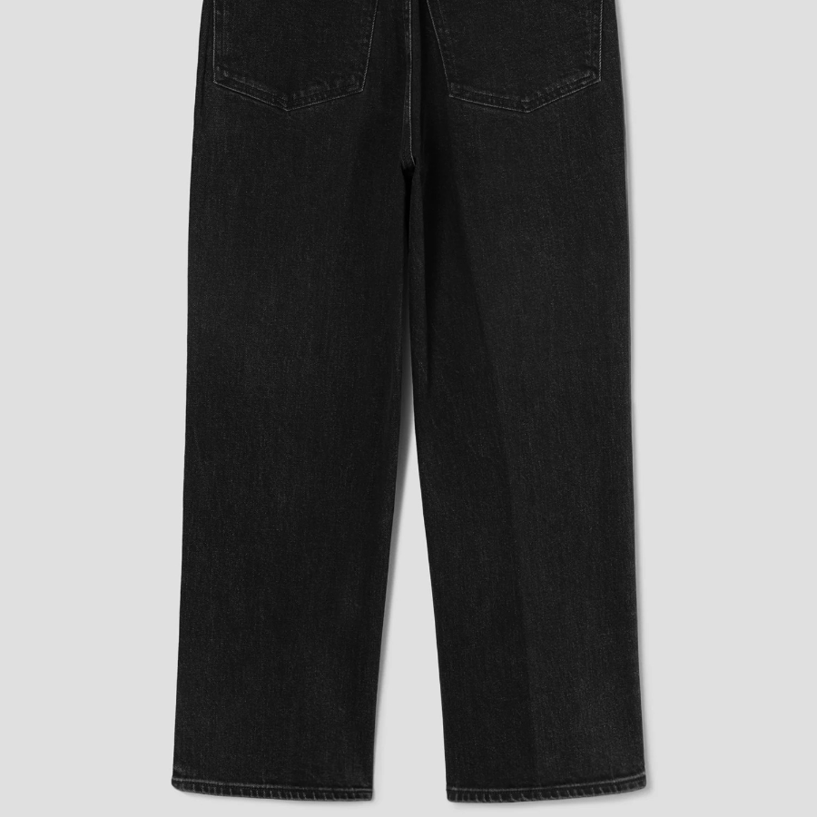 Theory Women New Stretch Highwaist Straight Denim - Washed Black