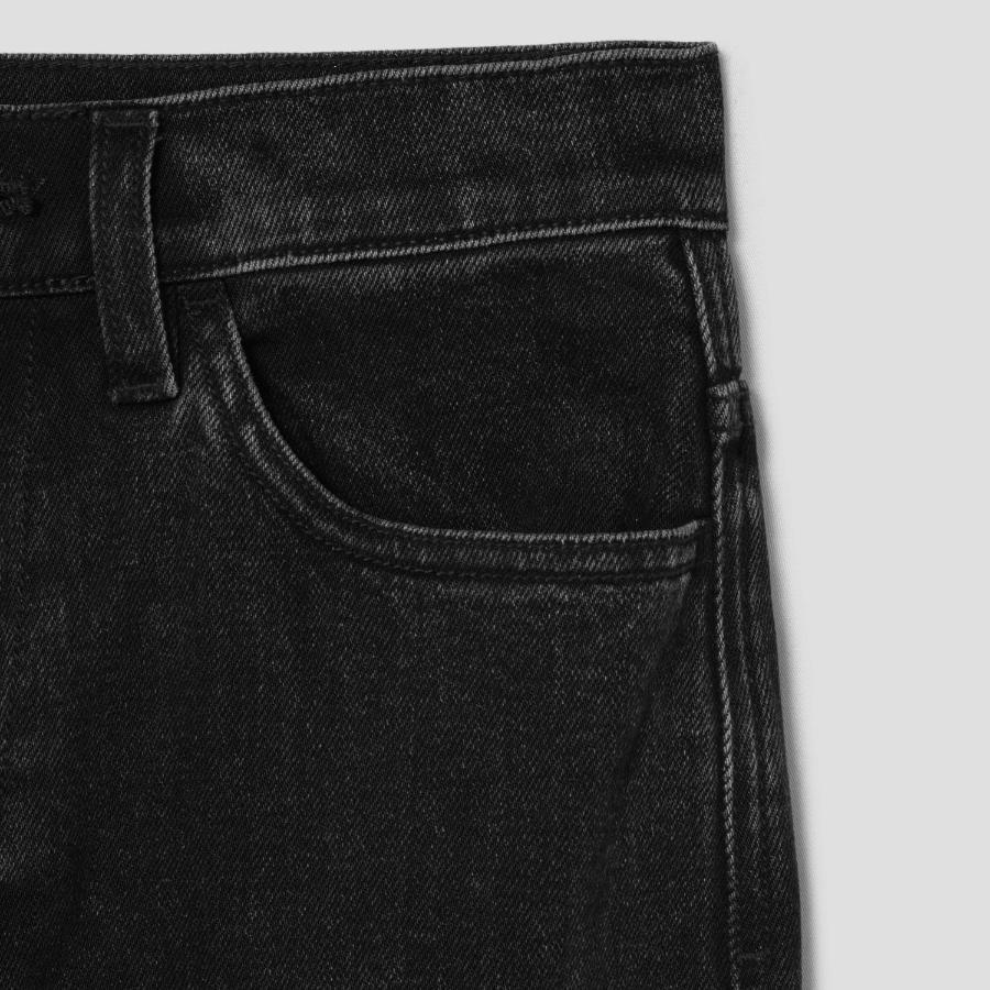Theory Women New Stretch Highwaist Straight Denim - Washed Black