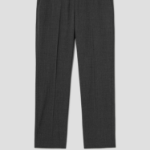 Theory Women Good Wool Treeca Slim Straight Pants - Charcoal Melange